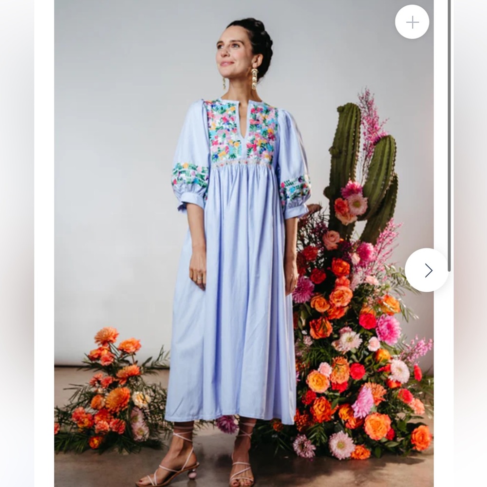 NWT Mi Golondrina VIOLETA LONG DRESS, medium